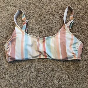 Striped bikini top